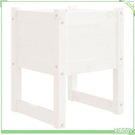 Jardinière - FAFEICY - 822109 - Bois de pin massif - Blanc - 40 x 40 x 52,5 cm (1/5)