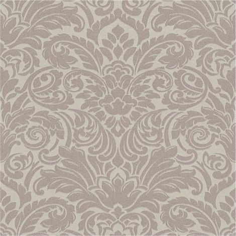Carta da parati barocca Profhome 305452 Carta da parati TNT leggermente strutturata in stile barocco opaca bronzo marrone 5,22 m2 (1/5)