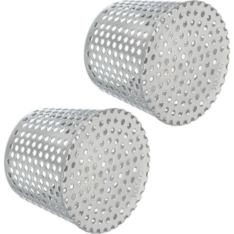 Filter Gutter Guard 4.3"-3.5", 2Pcs Termination Cap PVC Roof Grille Conical Ventilation Cover Stainless Steel Exhaust Pipe Cover (1/5)
