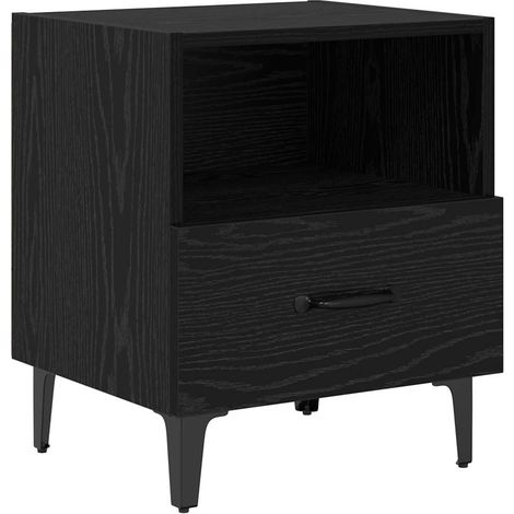 Maison Exclusive - Nachttisch Schwarz Eichen-Optik 40 x 35 x 47,5