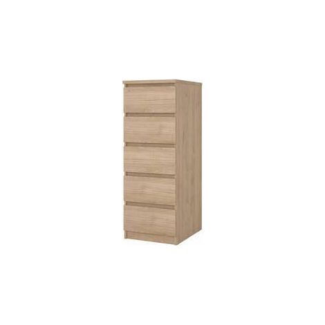 KIT CASSETTIERA NAIA 5 CASS 40X50X111CM ROVERE