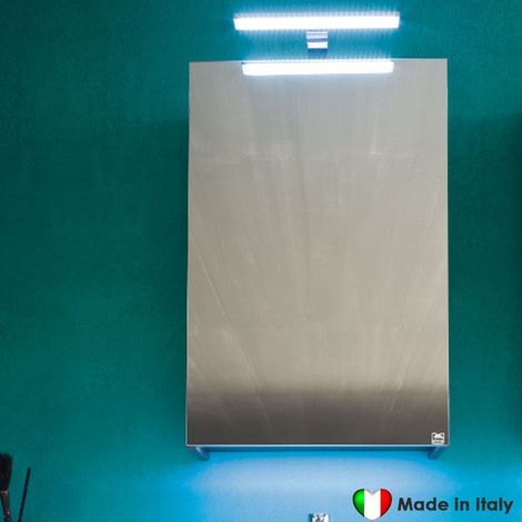 Specchio Contenitore COMPAB a Un'anta + Senza Lampada - Made In Italy - Con Due Ripiani Interni - 50 x 75 x 15 cm (1/2)