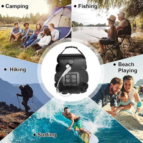 Sac douche solaire 20L pliant randonnée escalade extérieur (1/5)