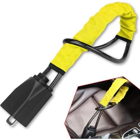 Canne Antivol Voiture, Antivol Voiture, Antivol Voiture Volant, Robuste, Ajustement Universel, 3 Clés (JAUNE) (1/4)