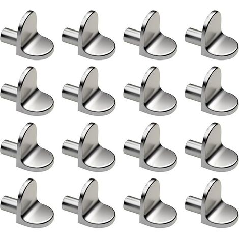 16 Pièces 5mm Chevilles de Support d'Étagère,support etagere murale,Taquet Étagère en forme de L métal,pour Meuble Armoire Placard (1/5)