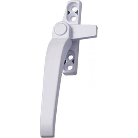 Poignée de fenêtre de remplacement en aluminium, levier gauche blanc avec serrure, compatible avec les fenêtres à double vitrage
