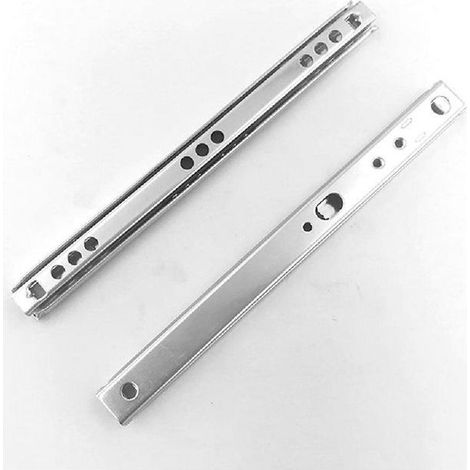 Satz mit 2 kaltgewalzten Stahlkugellager-Schubladenschienen, 310 (30,5 cm) x 17 mm (l) (1/5)
