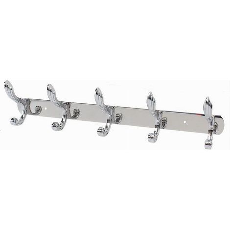 TRADE SHOP - Appendino Appendi Abiti Multiuso A 5 Ganci Ali Finitura Cromo Lucido 52182 - (1/2)