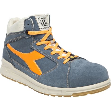 CHAUSSURE DE SECURITE HAUTE DIADORA D-JUMP HI S3 SRC ESD BLEU DENIM /ORANGE- 172034C68250 40