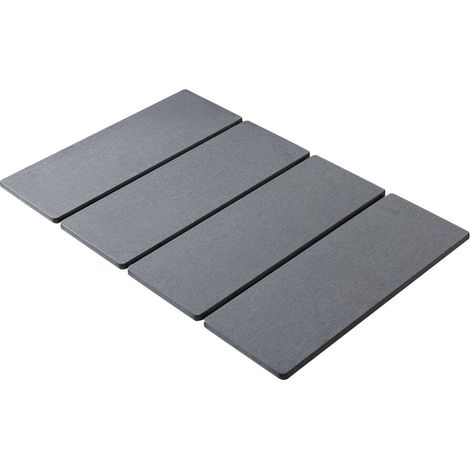 Diatomite de tapis de cuisine pliable et Flexible-gris foncé (1/2)