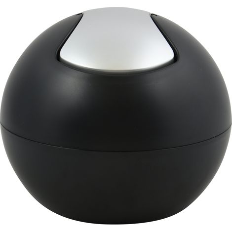 Papelera con tapa basculante PS BOWL matT 1L Negro Spirella