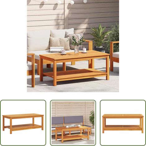 Holzbeistelltisch -  Beistelltisch Braun 110 x 55 x 45 cm Massivholz Akazie (1/5)