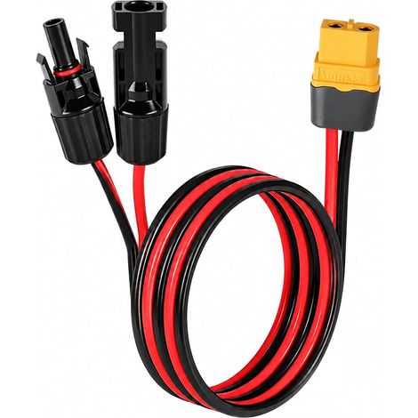 1 Pièces 60cm 3mm² Câble Connecteur Panneau Solaire vers Xt60 (1/5)
