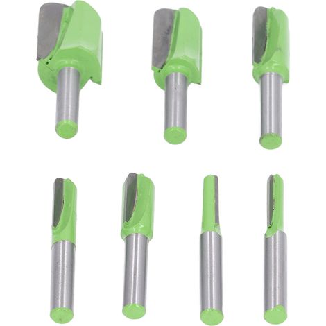 7 pièces 8mm tige noyau boîte routeur peu rond nez moulin coupe crique pour le travail du bois (1/5)