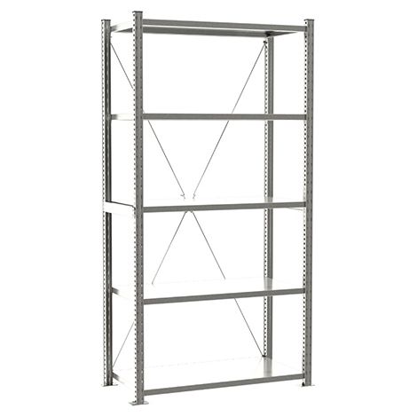 Regale für die Werkstatt 5 Ebenen - nächstes Element - 2000x1000x500mm - 250kg/niv - Nur in Verbindung mit einem Startmodul verwendbar. - RAYADC/STA/1050/S