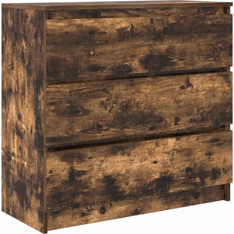 vidaXL Credenza Rovere Fumo 80x35x76 cm in Legno Multistrato