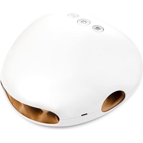 Masseur de Main avec Chaleur,Masseur de Main Rechargeable avec Chaleur - 3 Niveaux de Compression et de Chauffage Masseur de Doigt de Main, Machine de Massage de Main (White) (1/5)