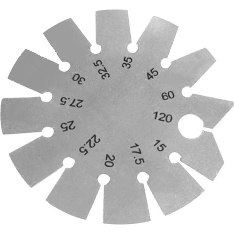 Runde Winkelmesslehre aus Edelstahl zum Messen von Fasen, Klingen, Meißeln und Hobeln