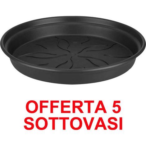 OFFERTA 5 SOTTOVASO GREEN BASICS SAUCER 17CM LIVING BLACK ELHO