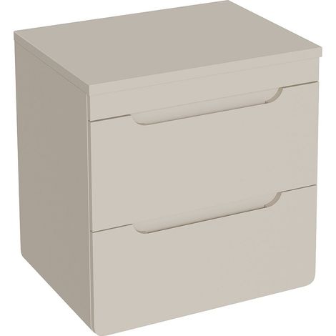 Mobile sotto lavabo sospeso con ripiano 60 cm Beige - ARUBA