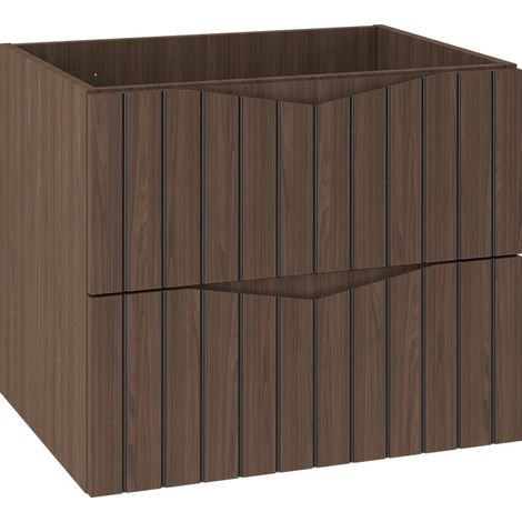 Mueble bajo lavabo 60cm Siena madera y negro (1/4)