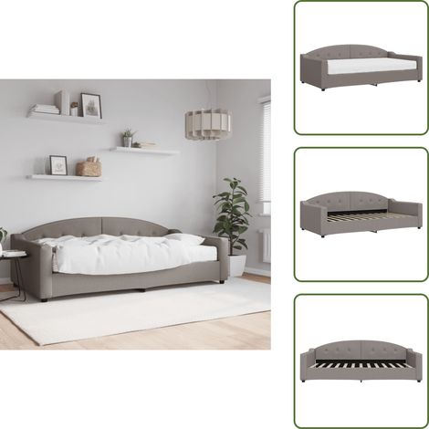 Sofá cama gris - vidaXL Sofá cama con colchón tela gris taupe 100x200 cm - Sofá cama con espuma