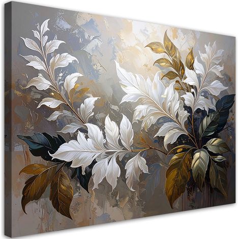 Impresión de Imagen Hojas de acanto laurel blanco y beige 30x20 (1/5)
