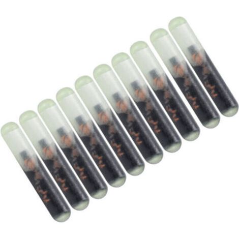 10 Micro-Puces d'Identification pour Chiens et Chats, Implants en Verre de 2.12mm, Standard ISO pour Animaux