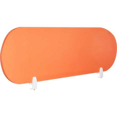 Panel separador tablero PET acústico tapizado de tela naranja 160 x 40 cm Sparky