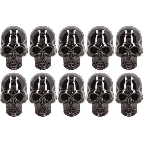 10 Rivets Crâne Style Punk Électroplacage Tête Fantôme Clous DIY Décoration Cuir Sacs Vêtements Chaussures Sans Strass (1/5)