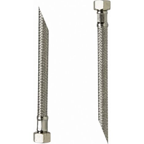Flexible Tressé Inox STANDARD - Sanitario - Ø8mm con guarnizione - Femmina Femmina 12x17 - 150mm