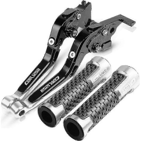 Accessoires moto compatibles avec Honda CBR125R (2004-2010, 2009) : leviers de frein et d'embrayage pliables et extensibles, poignées (CBR125R 04-10) (1/5)