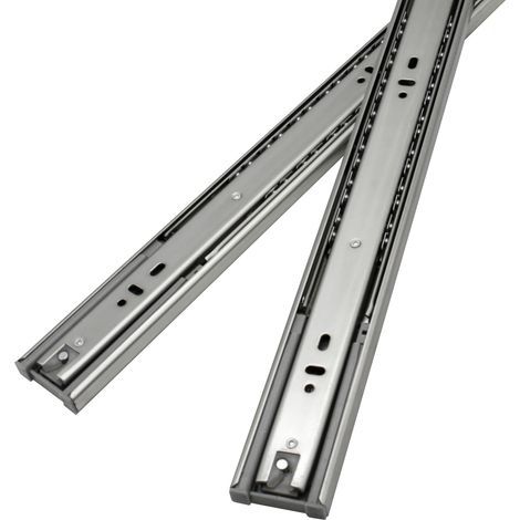 Swanew – Coulisses de tiroir à sortie totale 500mm – 10 pièces – Charge lourde 35kg – Acier laminé à froid – Amortissement softclose