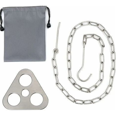Campfire Grill Tripod, Camping Tripod Hanging Bracket, Camping Tripod Pot Hook, Camping Pot Tripod, Portable Pot Barbecue Hook, for Campfire Pot (1/4)