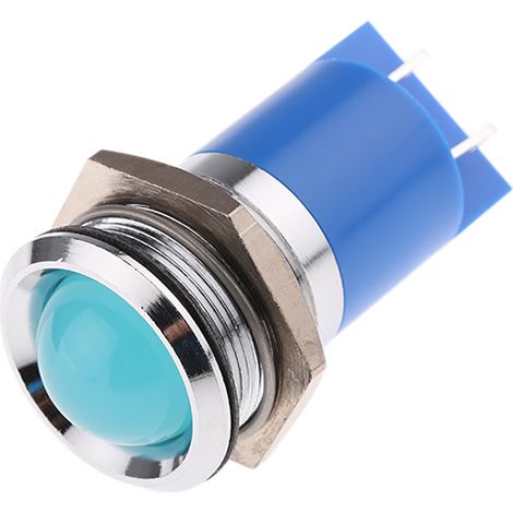 Voyant LED lumineux Bleu RS PRO, dia. 22mm, 230V c.a., IP67 ( Prix pour 1 )