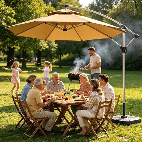 Housse de rechange pour parasol Tissu pour housse extérieure, parasol de rechange imperméable - Pour jardin, patio, plage, piscine, terrasse, véranda, patio, terrasse, balcon et jardin (1/5)