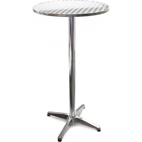 Table Haute Style Bistrot Bar 114 cm et dimaètre 60 cm.Aluminium Idéal Soirée , Terrasse, Barbecue, Fêtes (1/5)