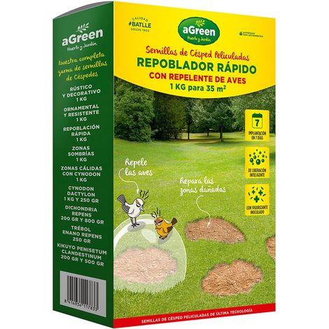 Prato ripopolato rapidamente con repellente per uccelli 1kg Agreen
