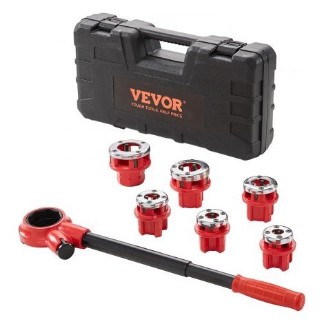 Kit de Filetage de Tuyau à Cliquet 1/4" NPT-1-1/4" NPT Coffret (1/5)