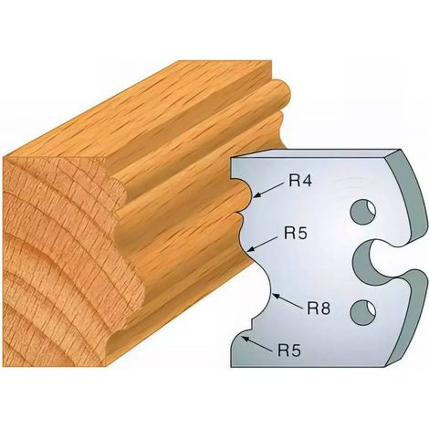 Jeu de 2 Fers Profilés Acier HT 50 x 5,5 mm - N°228 Moulure renaissance - Outil de menuiserie - Diamwood