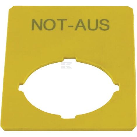 Eaton Rótulo, PARADA DE EMERGENCIA, amarillo, AxA=50x33mm, PARADA DE EMERGENCIA, 216471 (1/2)