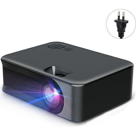 Mini-Projektor-TV, tragbarer Heimkino-Projektor mit WLAN, Akku-Synchronisierung, Smartphone-Videobeamer – EU-Stecker