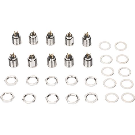 10 Pièces Connecteur XLR Mâle 4 Broches Montage Panneau Métallique pour Microphone Audio (1/5)