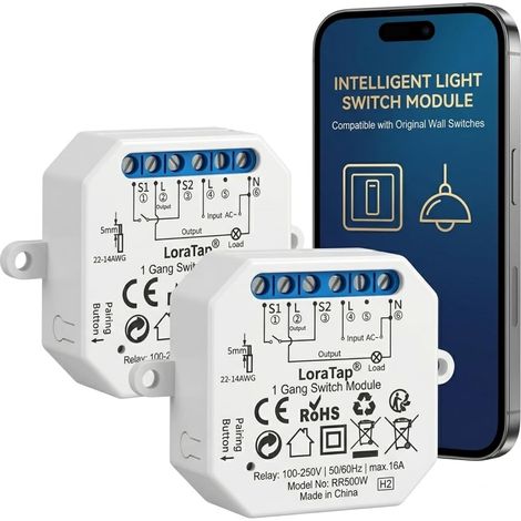 Interrupteur WiFi sans fil va et vient 2300W 10A module commutateur intelligent commande à distance (1/5)