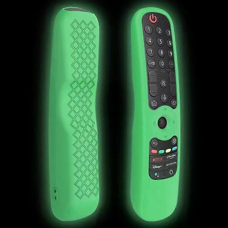 Étui en silicone pour télécommande LG - Vert lumineux, compatible AN-MR21GC/N/GA (1/2)