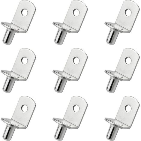 25 Pièces Chevilles de Support d'Étagère Goupille de Support d'Etagère en Métal Taquets pour Etagères L Forme Support Équerre Pour bois ou Verre Armoire Placard Bibliothèque (1/5)