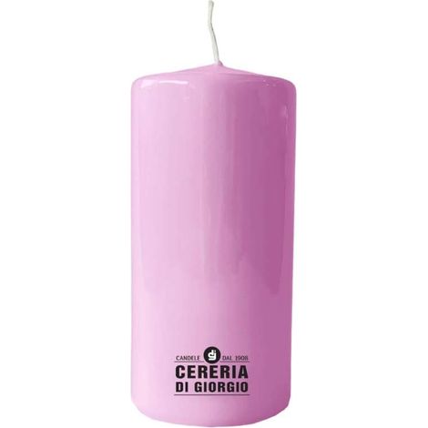 CERERIA DI GIORGIO Candela Rosa Polvere 7x15 cm Lunga Durata Minimalista