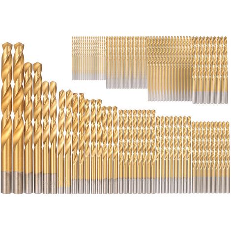 99-piece twist drill bit set in a titanium-plated plastic case (1/5)