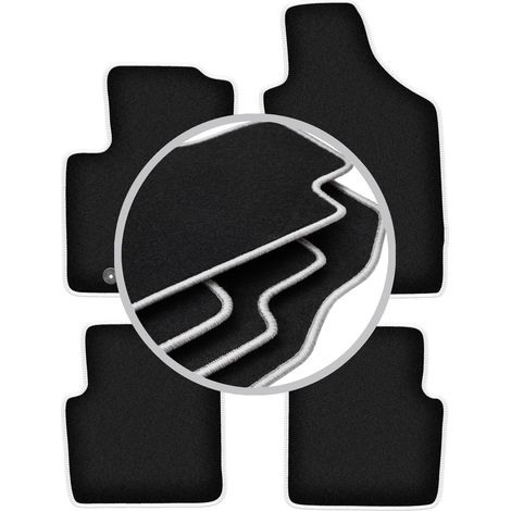 Tapis de sol Carlux argentés pour : Fiat 500 cabriolet, hatchback (2007-2013) (1/5)
