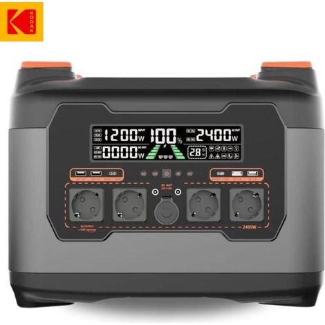 Groupe électrogène solaire - KODAK - S2400M - 2047,5Wh - 4800W - Micro onduleur inclus (1/5)